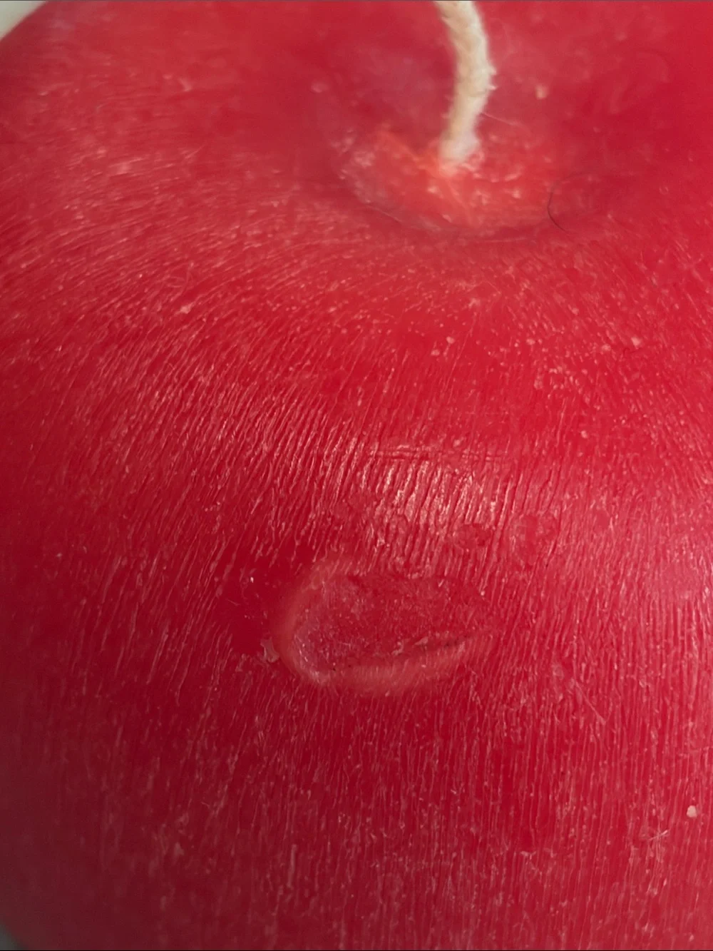 Red Apple Decorative Candle - Sculpted Fruit Accent